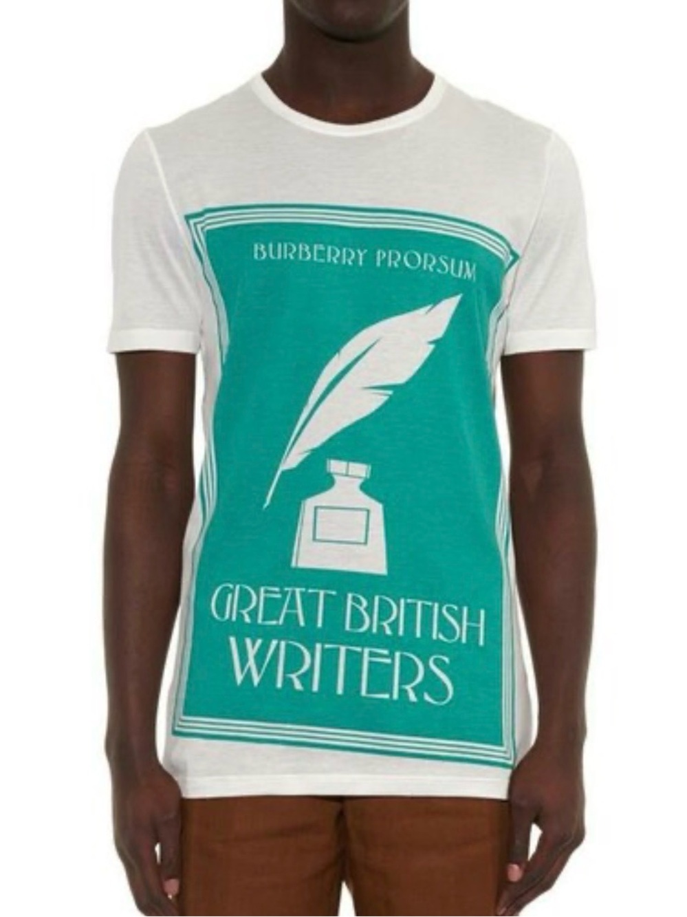 Burberry Prorsum - Great British Writers - Men’s Slim White Tshirt - Size Small